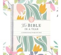 LIUQOBN The Bible In A Year A 52-Week Study Gods Word Spiral Bible Study Journal Guide, guida per donne, quaderno per rafforzare la fede e l'amore, un bellissimo anno nelle donne (A5)