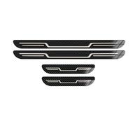 LiuROSE 4 Pezzi Strisce Protettive per Battitacco Auto per MG ZS Hybrid+ Luxury 2024 2025,Benvenuto Pedali Protezione Davanzale AntiGraffio Scuff Accessori,E-Carbon Fiber