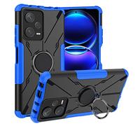 LiuShan Cover Compatibile con Redmi Note 12 PRO Plus,TPU Shockproof Cover with 360°Rotating Ring Kickstand,Heavy Duty Armor Bumper Protective Shell Caso per Xiaomi Redmi Note 12 PRO Plus,Blu