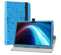 LiuShan per TECLAST P20HD Custodia, 360 Gradi di Rotazione Custodia in Pelle PU Caso per TECLAST M40 / Dragon Touch Notepad 102 / Winnovo P20 / Blackview Tab 8 / Tab 8E / AOYODKG A39,Azzurro