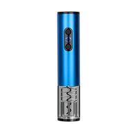 Liusj JUnst Apribottiglie elettrico, cavatappi elettrico automatico senza fili, set di apribottiglie contiene tagliacapsule, per gli amanti del vino, set regalo per vino (colore: blu)