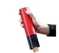 Liusj JUnst Apribottiglie elettrico, semplice apribottiglie con tagliacapsule, set regalo, apribottiglie elettrico senza fili, apribottiglie per vino (colore: rosso)