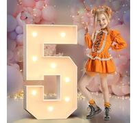 LIUWEIBIN 60cm Numeri giganti luminosi per feste, grandi numeri con luci, grandi numeri luminosi a LED, decorazioni per feste di compleanno, numeri in cartone, decorazioni per anniversari