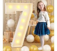 LIUWEIBIN 60cm Numeri giganti luminosi per feste, grandi numeri con luci, grandi numeri luminosi a LED, decorazioni per feste di compleanno, numeri in cartone, decorazioni per anniversari