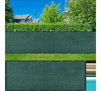 LIUWEIE Frangivisto Balcone 110 x 400 cm in HDPE Leggermente, Protezione UV, Antivento Ombreggiante Balcone Antistrappo con Fascette e Funi per Terrazza Esterno, Verde Scuro