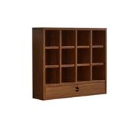 LIUWOPA Organizer per caffè, mensola porta tazze per piano di lavoro, in legno, per 12 tazze a palazzo, espositore per tazze e statuette, multiuso, colore naturale
