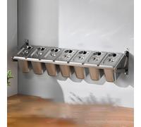 LIUWOPA Porta spezie da Parete in Acciaio Inox Commerciale con Coperchio e Cucchiaio, Set di contenitori per la distribuzione delle spezie, Stazione di distribuzione per Buffet di insalate, Vassoio