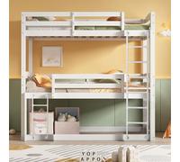 LIUWOPA Scala a gradini in metallo per letto a castello doppio, 124,5 cm/132,1 cm/134,6 cm/137,2 cm/137,2 cm/137,2 cm/142,2 cm/142,2 cm/144,8 cm, multiuso con tubo rotondo da parete, scala da