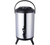 LIUWOPA Secchiello per Latte in Acciaio Inox, distributore di Bevande Calde in Acciaio Inox, Isolato o refrigerato, secchielli per tè al Latte con rubinetti