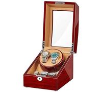 liuxiaofei Watch Winder Box 2+3 Adattatore automatico Watche Winder e batteria alimentato a batteria in legno finitura pianoforte motore silenzioso