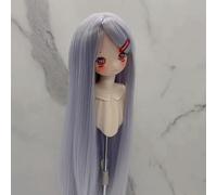 LIUXIN 1 pz 1/3 e 1/4 e 1/6 BJD Parrucca per Bambola con Frangia Parrucca Lunga e Dritta Ragazze Accessori per Il Trucco Fai da Te