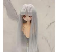 LIUXIN 1 pz 1/3 e 1/4 e 1/6 BJD Parrucca per Bambola con Frangia Parrucca Lunga e Dritta Ragazze Accessori per Il Trucco Fai da Te