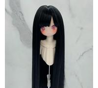 LIUXIN 1 pz 1/3 e 1/4 e 1/6 BJD Parrucca per Bambola con Frangia Parrucca Lunga e Dritta Ragazze Accessori per Il Trucco Fai da Te
