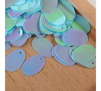 LIUXIN 12mm * 20mm Forma ellittica Paillettes con Foro Materiale Fai da Te Costume Prop Materiale Abito Abbigliamento Borsa Scarpe Decorazione PVC 400 PZ