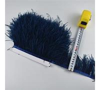 LIUXIN 2 Metri Reale Piume di Struzzo Trim Frangia Piume di Struzzo Bianche per I Vestiti Nastro Trim Gonna di Piume Plumas Plume Decorazione