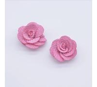 LIUXIN 20 Pezzi 2,5 cm Applique a Forma di Rosa in Rete 3D per copricapi Fai da Te, Fermagli per Capelli, Accessori Decorativi, Vestiti, Cappelli, Scarpe, Artigianato, Toppe da Cucito