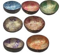 LIUXIN Colore Naturale Ciotola di Cocco Set di Cucchiai di Cocco Creativo Conchiglia di Frutta Salata Noodle Ciotola di Riso Ciotola di Legno Stoviglie Ristorante Cucina