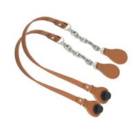 LIUXIN Manici in Alluminio Superfiber Argento, Manico in Pelle a Catena per Borsa Obag O Bag