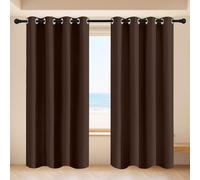 LIUYANYAN Coppia Tende Bianche Oscuranti 80 x 130 cm Opaca Termica Isolante Isolanti Tende Camera da Letto per Salotto Eleganti, marrone
