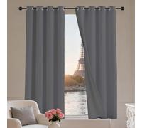 LIUYANYAN Tende per Interni Moderne 128 x 300 cm con Occhielli/Poliestere Moderne Eleganti Tende Soggiorno Camera da Letto per Camera da Letto e Soggiorno, Grigio Scuro