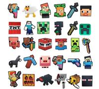 LIUYIDM 30 Pezzi Fascino della Scarpa,Decorazione dello Zoccolo Decorazioni delle Scarpe in PVC Fibbie della Miniera,Cartoon Anime Gioco Charms Accessori Della Scarpa per Ragazzi Ragazze