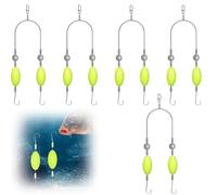 LIUYIDM 5 Pezzi Double Hook Reverse Bottom Rig, Ami da Pesca, Pesca Accessori, Attrezzatura da Pesca, Gancio Split Resistente ai Ganci, Esca da Pesca per,Adatto a Principianti E Amatori (Grande)