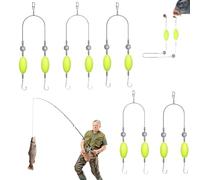 LIUYIDM 5 Pezzi Double Hook Reverse Bottom Rig, Ami da Pesca, Pesca Accessori, Attrezzatura da Pesca, Gancio Split Resistente ai Ganci, Esca da Pesca per,Adatto a Principianti E Amatori (8#)