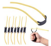 LIUYIDM 8 Pezzi Elastici per Fionda, Bande Elastiche per Fionda, Ricambio Elastico per Fionda, Fionda Professionale da Caccia, Regolabili,Adatto per la Caccia con la Fionda all'aperto (Giallo)