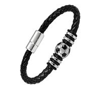 LIUYIDM Idee Regalo Ragazzo Lunghezza 19 cm Braccialetti Figlio Bracciale di Calcio per Ragazzi Regali di Compleanno Natale per Ragazzi Figlio Regalo Ragazzo 8-14 Anni Bracciale Bambino