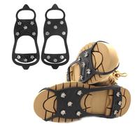 LIUYIDM Ramponi per Scarpe Punte per Scarpe con Denti 38-44, Punta per Scarpe, Artigli Antiscivolo con Punte in Acciaio Inox, per Escursioni, Ice Tacchetti (Nero)