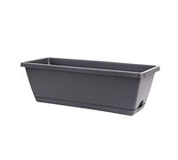 Liuyoyo Fioriera per Finestre Fioriere per Fiori e Ortaggi Boxe Fioriera Rettangolare Vasi in Plastica per Fiori e Ortaggi Contenitori per Piante per Balcone Casa(43x19cm/16.7x7.5in-Grigio Scuro)
