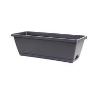 Liuyoyo Fioriera per Finestre Fioriere per Fiori e Ortaggi Boxe Fioriera Rettangolare Vasi in Plastica per Fiori e Ortaggi Contenitori per Piante per Balcone Casa(50x19cm/19.7x7.5in-Grigio Scuro)