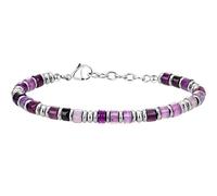 LIUYUYOUGO Bracciale Uomo Bracciale Da Uomo Con Perline Di Cristallo 4 Mm Pietra Naturale Perline A Botte Braccialetto Di Protezione Regolabile Gioielli Con Pietre Preziose Regali Per Fidanzato Mari