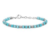 LIUYUYOUGO Bracciale Uomo Bracciale Da Uomo Con Perline Di Cristallo 4 Mm Pietra Naturale Perline A Botte Braccialetto Di Protezione Regolabile Gioielli Con Pietre Preziose Regali Per Fidanzato Mari