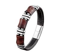 LIUYUYOUGO Bracciale Uomo Bracciale In Pelle Con Occhio Di Tigre Per Uomo Moda Multicolore Pietra Naturale Protezione Cristalli Braccialetti Perline Di Pietre Preziose Energetiche Uniche Regalo Per