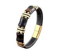 LIUYUYOUGO Bracciale Uomo Bracciale In Pelle Con Occhio Di Tigre Per Uomo Moda Multicolore Pietra Naturale Protezione Cristalli Braccialetti Perline Di Pietre Preziose Energetiche Uniche Regalo Per