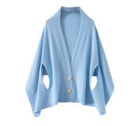 LIUYUYOUGO Coprispalle Donna Elegante Mantelli E Scialli Da Donna In Puro Cashmere Cardigan Poncho Aperto Sul Davanti Morbido E Caldo Pashmina Sciarpa Cappotto Mantella Lavorata A Maglia In Lana Sto