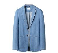 LIUYUYOUGO Giacca Uomo Elegante Blazer da Uomo Elegante Casual Giacca da Abito in Denim Taglie Forti Blazer in Denim di Cotone Cappotti Due Bottoni Leggeri Cappotti Sportivi Morbidi E Comodi Jeans L