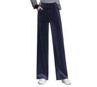 LIUYUYOUGO Pantaloni Donna Comodi,Pantaloni in Velluto A Coste da Donna con Coulisse Pantaloni A Vita Alta Gamba Dritta Pantaloni alla Moda in Velluto A Coste Tinta Unita Pantaloni Larghi Invernali