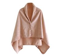 LIUYUYOUGO Poncho Donn Coperta Indossabile Da Donna Multiuso In Pile Sherpa Scialli Mantella In Flanella Con Bottoni Soffice Pigiama In Pile Caldo Invernale In Peluche Per La Casa Rosa