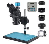 LIUZHENZHEN Microscopio stereo trinoculare con zoom 3.5-90X 2K 4K 48MP HDMI videocamera per saldatura riparazione telefono orologio gioielli osservazione (HDMI Type-C)