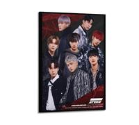 LIUZHIX ATEEZ - Poster su tela, motivo: The World EP.Fin Will, decorazione artistica da parete per soggiorno, camera da letto, 40 x 60 cm, con cornice