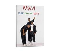 LIUZHIX Eazy E And Ice Cube Poster NWA Hip Hop Rap Singer Ritratto su tela decorazione artistica da parete per soggiorno camera da letto moderna 20 x 30 cm con cornice