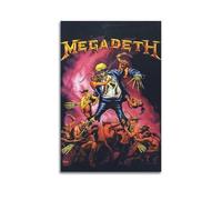 LIUZHIX Megadeth Rust in Peace Band Rock Poster su tela decorazione artistica da parete per soggiorno camera da letto moderna 60 x 90 cm, senza cornice