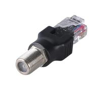 LIUZIKUN Convertitori da F-Type a RJ45 Adattatore da F-Type Femmina a RJ45 Maschio Accoppiatore coassiale Ethernet Adattatori coassiali per Tester di Linea