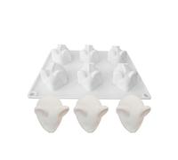 LIUZIKUN Stampo in Silicone a 6 cavità a Forma di Topo, Strumento per Decorare Torte, per Realizzare Cioccolato, Caramelle, Candele, Sapone