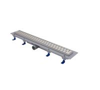 LIV ENERGY - Canalina per doccia in acciaio INOX, griglia da 850 mm, scarico da 40 mm, altezza 65 mm (regolabile da 65 a 87 mm), telaio da 15 mm, portata 35 - 38 l/min (EN 1253 - 2), portata K3 (300