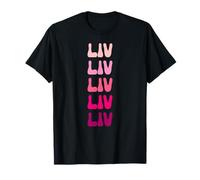 Liv First Name Minimalist Design Maglietta