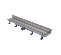 LIV STANDARD WALL - Griglia da 650 mm, scarico da 40 mm, altezza 65 mm (regolabile da 65 a 87 mm), cornice da 15 mm, portata di 35-38 l/min (EN 1253-2), capacità di carico K3 (300 kg).