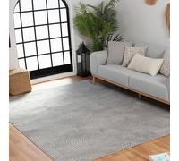 Livabliss Houston Tappeto da Esterno ed Interni Tappeto Esterno Terrazzo Moderne, per Giardino, Balcone, Stile Boho Tappeti Ampi Dimensioni, 160x220 cm Grigio